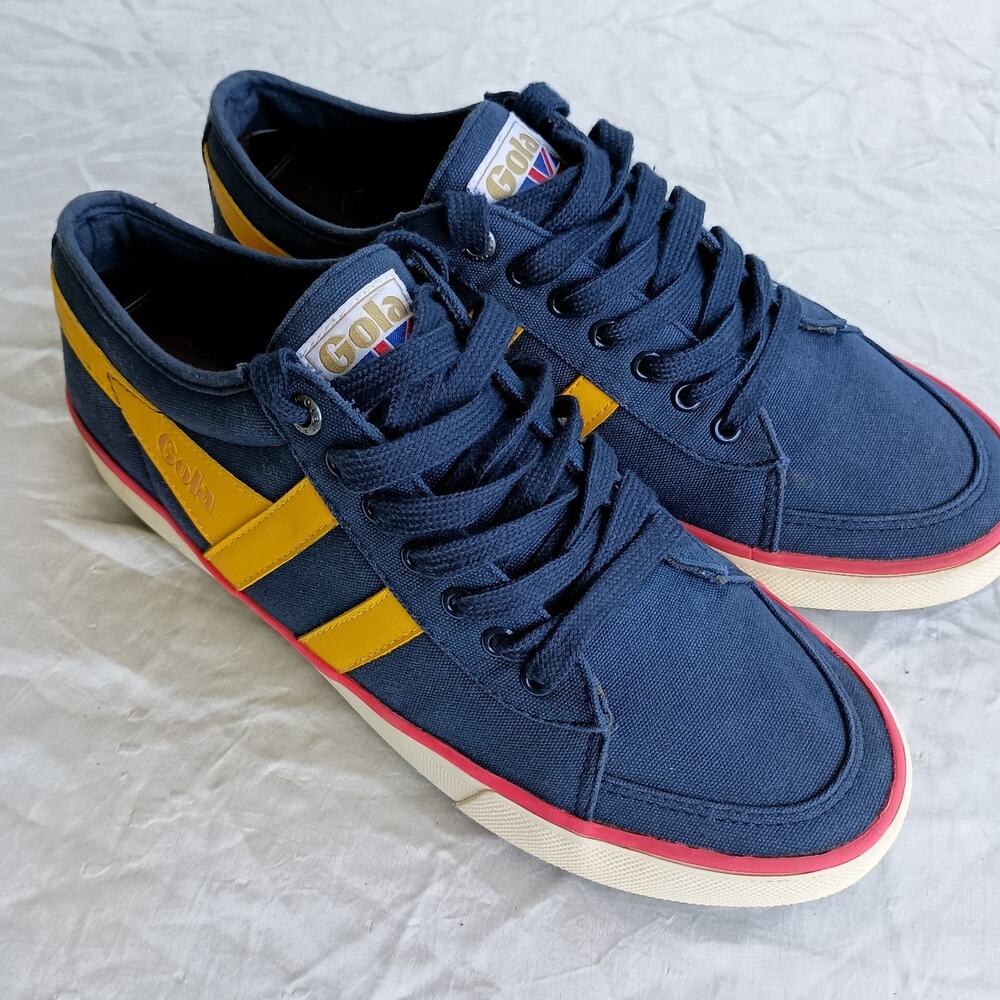 Gola Comet CMA516 Mens Blue Canvas Lace Up Lifestyle Sneakers Shoes Size 8.5 Men